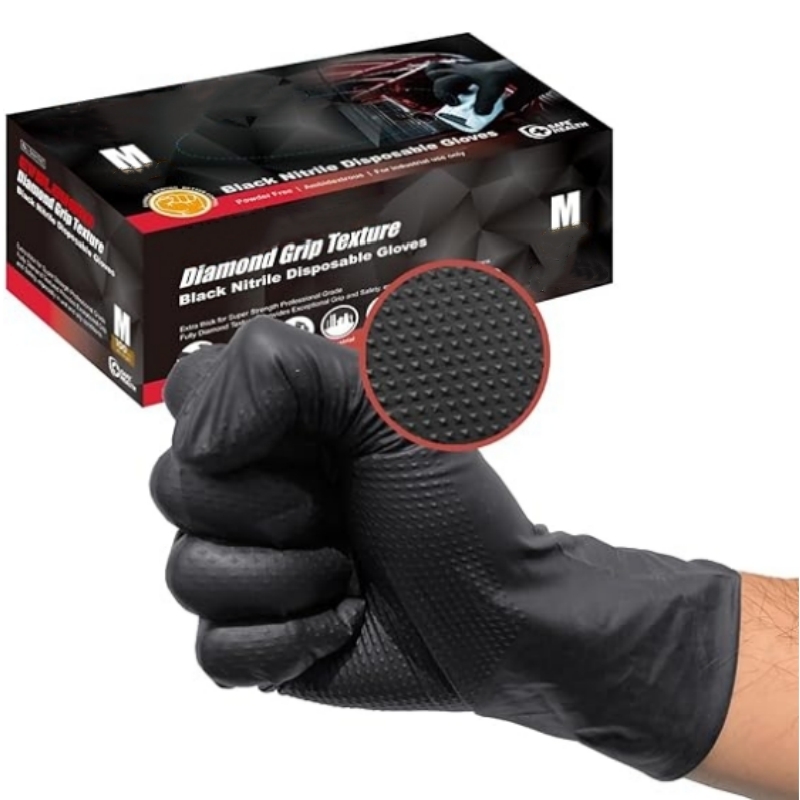 Nitrile Mechanic Glove - Прочные черные нитриловые перчатки 8 mil
