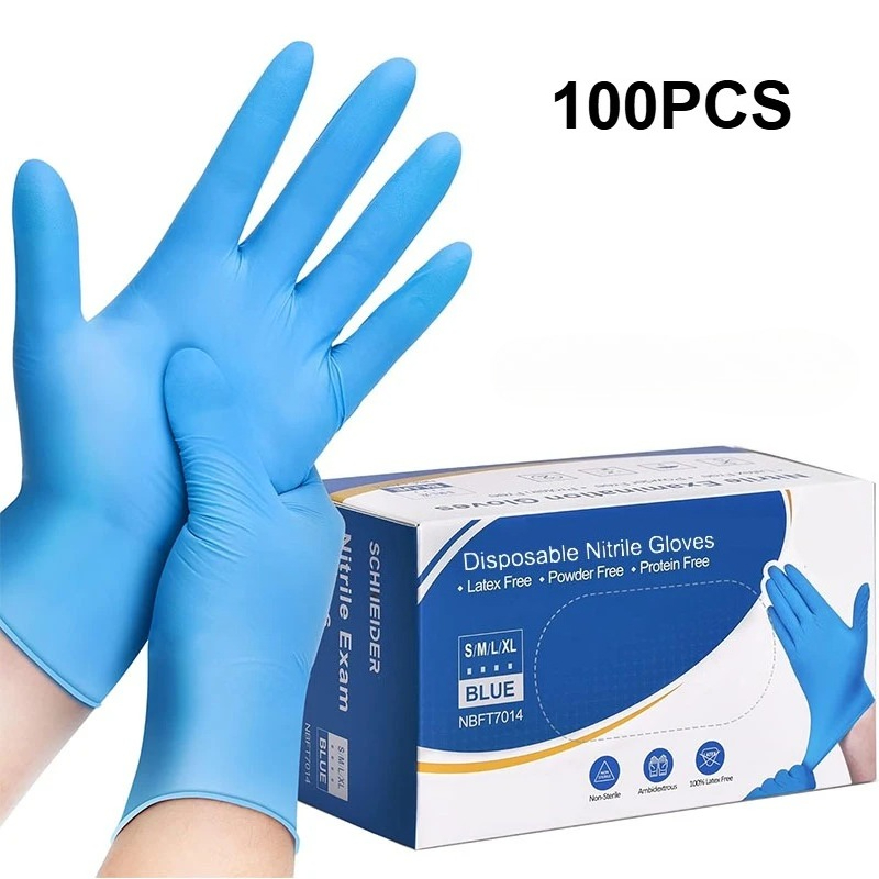 Nitrile Mechanic Glove - 100 шт. синих нитриловых одноразовых перчаток