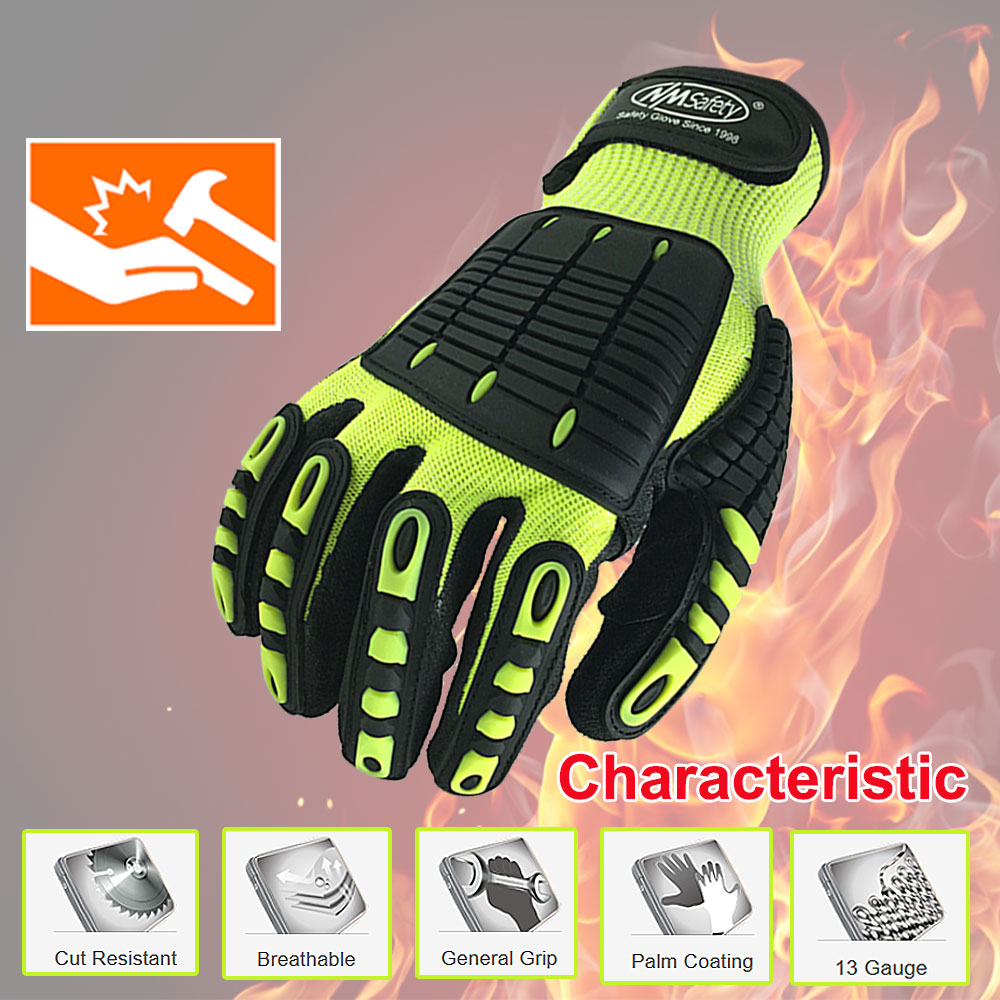 Work Glove Impact - Перчатки для работы, амортизирующие, ударопрочные и