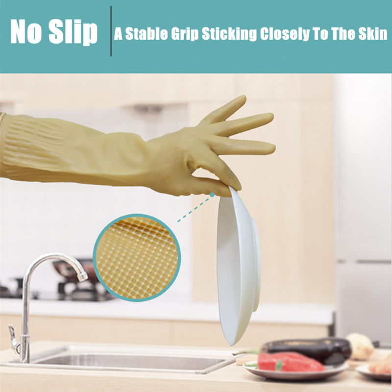Dish Glove Rubber - Длинные многоразовые резиновые перчатки для мытья