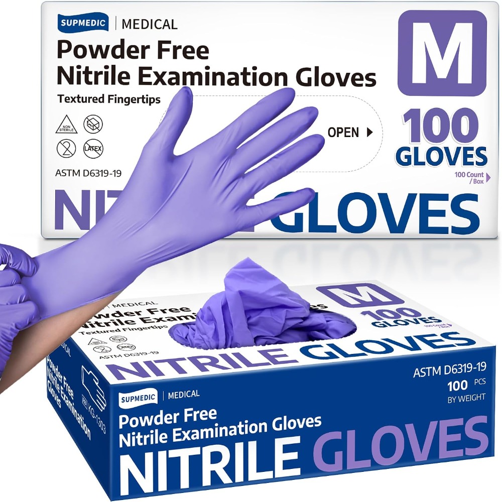 Exam Glove Nitrile - Медицинские нитриловые одноразовые перчатки, 100 штук,