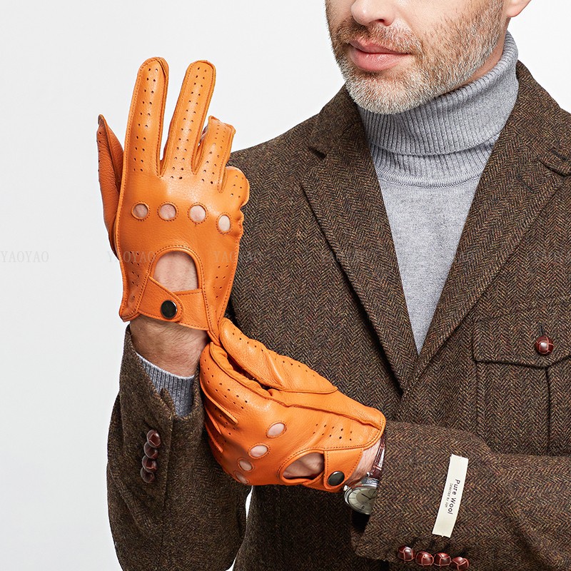 Leather Driving Glove - Модные аксессуары, мужские весенние перчатки из