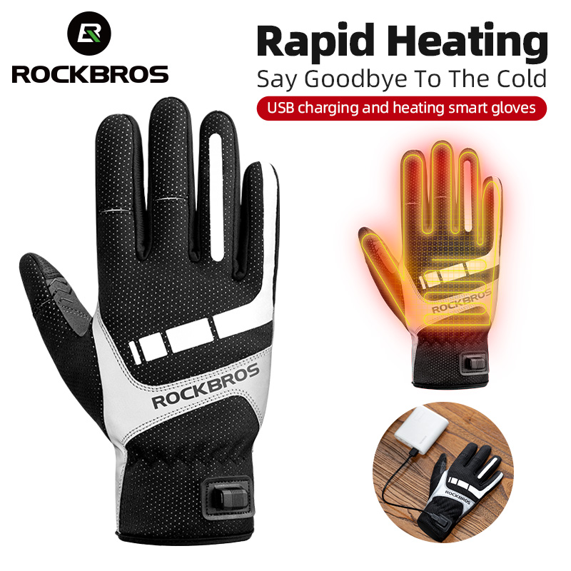 Heat Resistant Glove - ROCKBROS зимние перчатки с подогревом, велосипедные