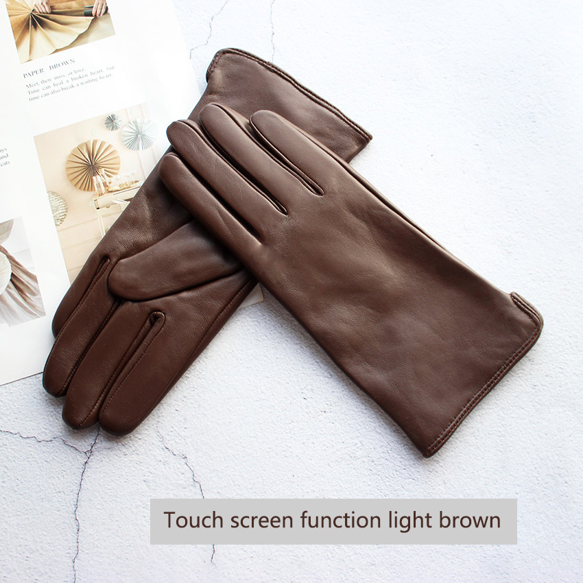 Leather Driving Glove - Женские цветные перчатки из овчины прямого