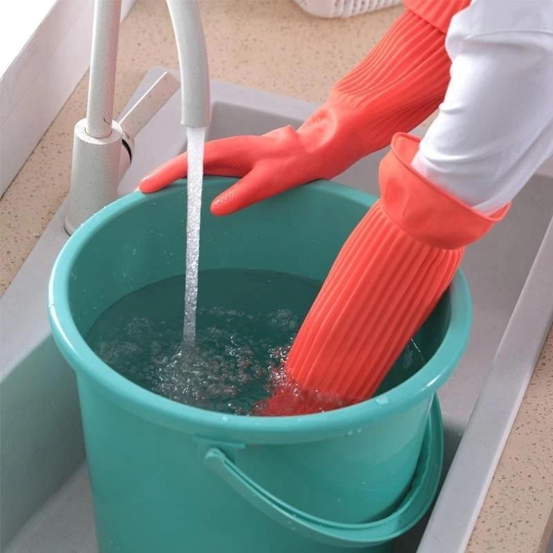 Rubber Glove Cleaning - Длинные многоразовые резиновые перчатки для мытья