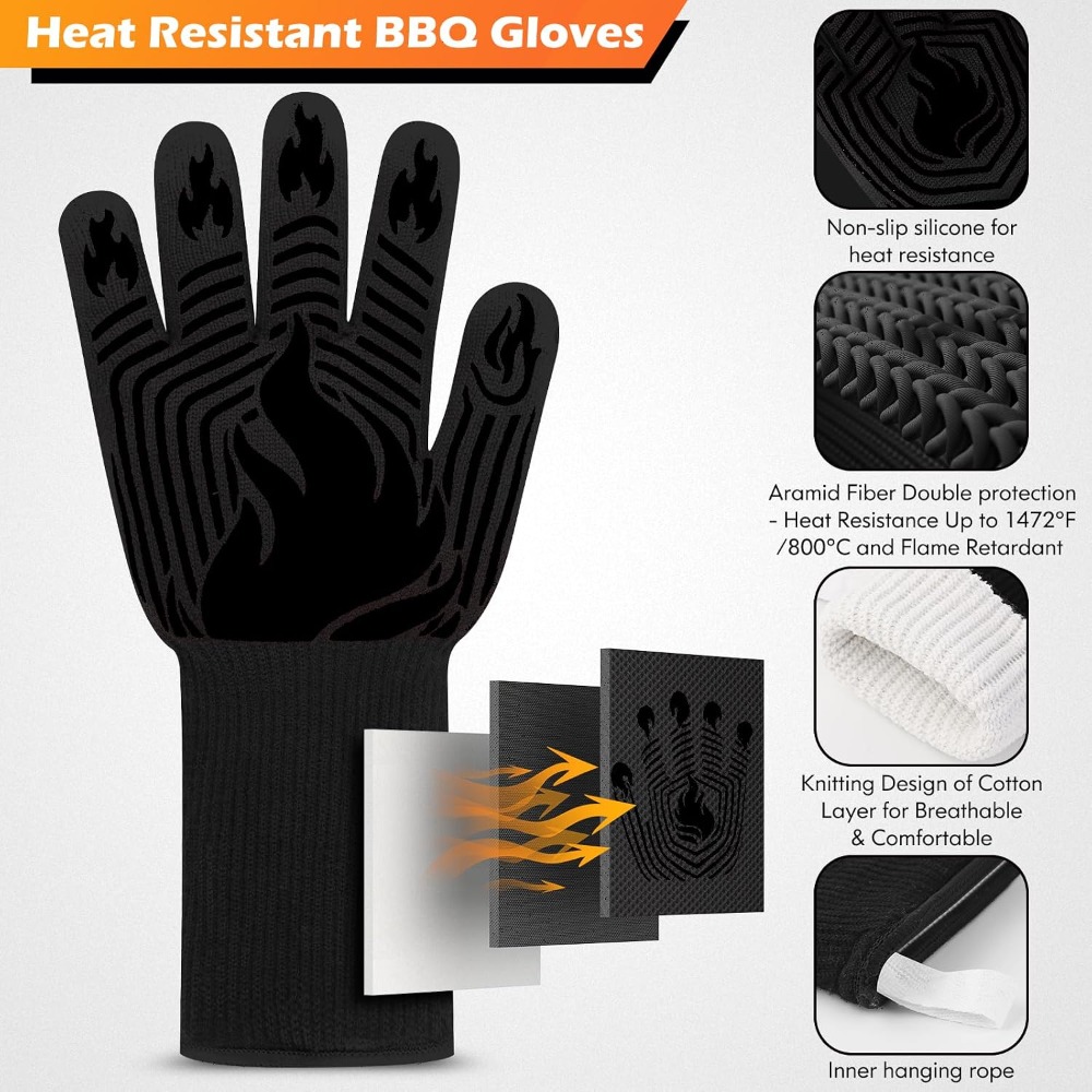 Heat Resistant Glove - Перчатки для барбекю, 1472 ° Термостойкие