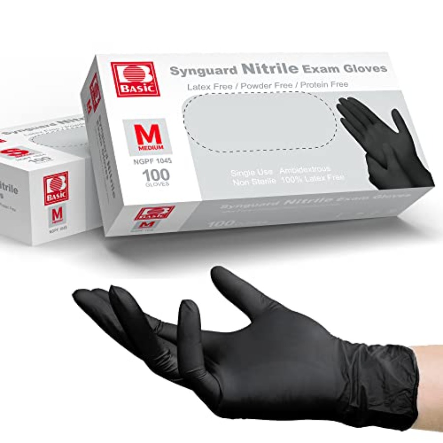 Медицинские черные нитриловые  – обзор и цена Exam Glove Nitrile