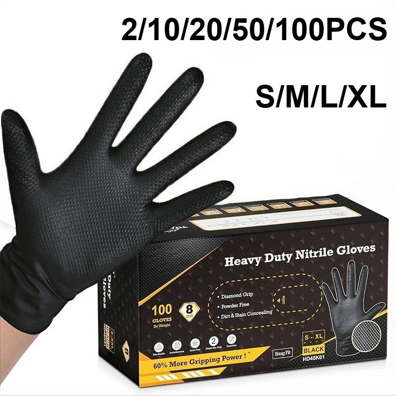2-100 шт., 8 мил, сверхмощные  – обзор и цена Nitrile Mechanic Glove