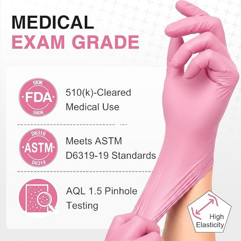 Розовые нитриловые одноразовые – обзор и цена Latex Disposable Glove