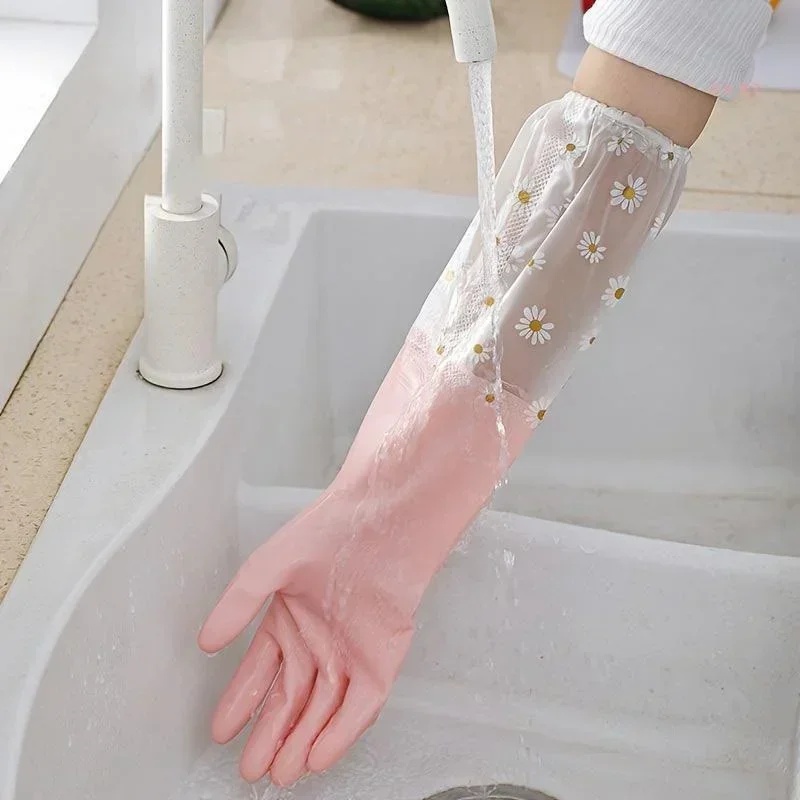 Резиновые перчатки с длинными  – обзор и цена Dish Glove Rubber