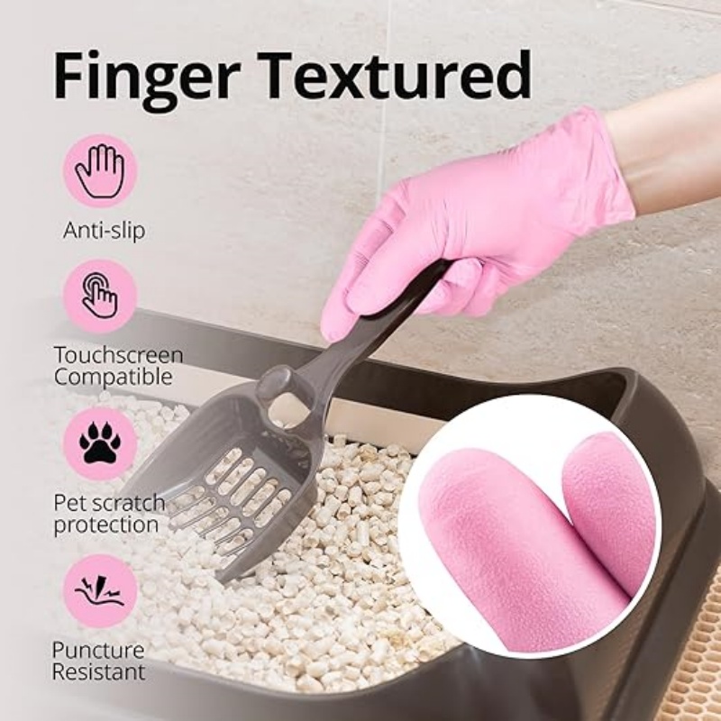 100-200 шт. розовых нитриловых – обзор и цена Rubber Glove Cleaning