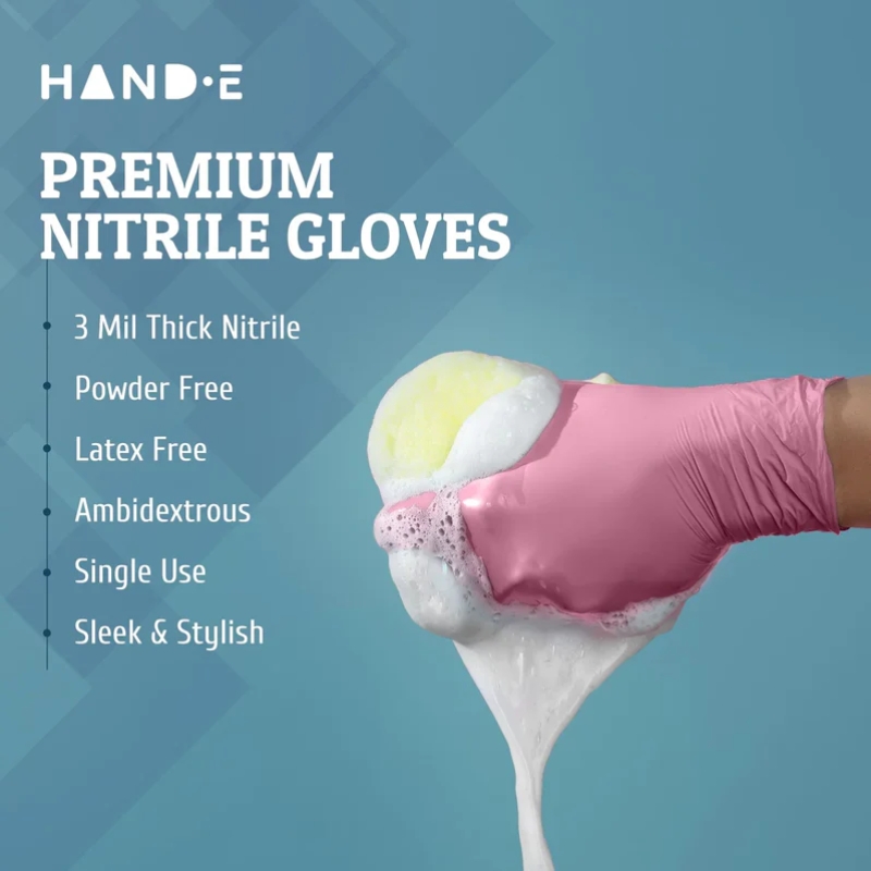 100-200 шт. розовых нитриловых – обзор и цена Rubber Glove Cleaning