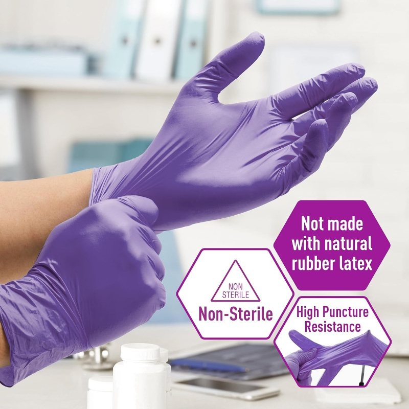 Мягкие фиолетовые нитриловые п – обзор и цена Exam Glove Nitrile