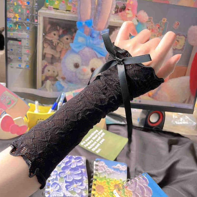 Женские готические перчатки бе – обзор и цена Fingerless Glove Knit