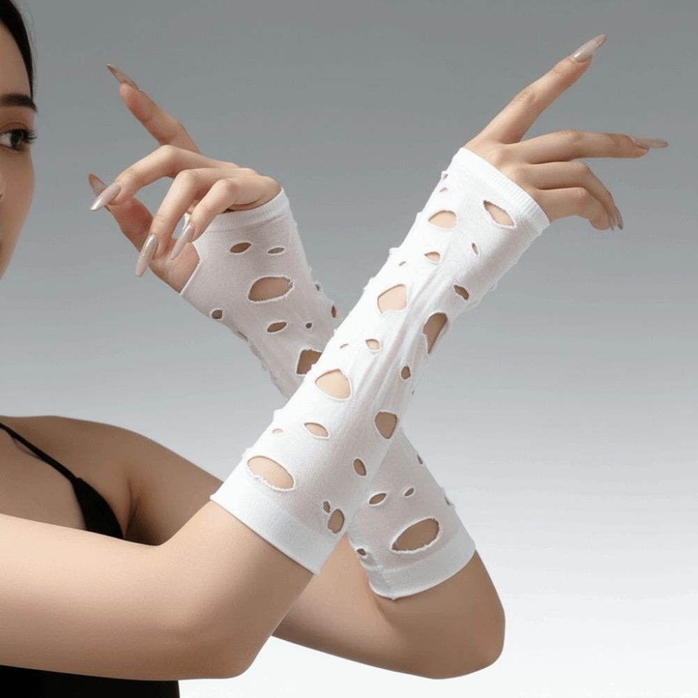 Вязаные эластичные рукава-перч – обзор и цена Fingerless Glove Knit
