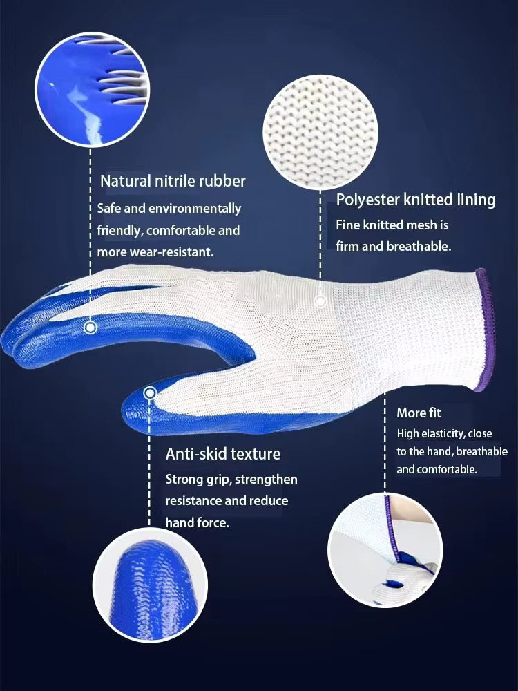 3 пары нескользящих износостой – обзор и цена Nitrile Mechanic Glove
