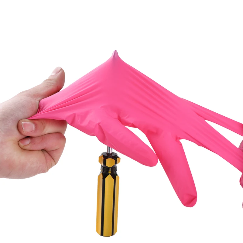 Розовые, черные одноразовые ни – обзор и цена Nitrile Mechanic Glove