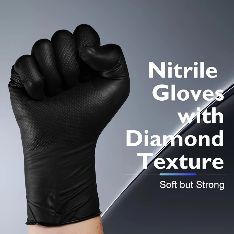 Черные сверхмощные нитриловые  – обзор и цена Nitrile Mechanic Glove