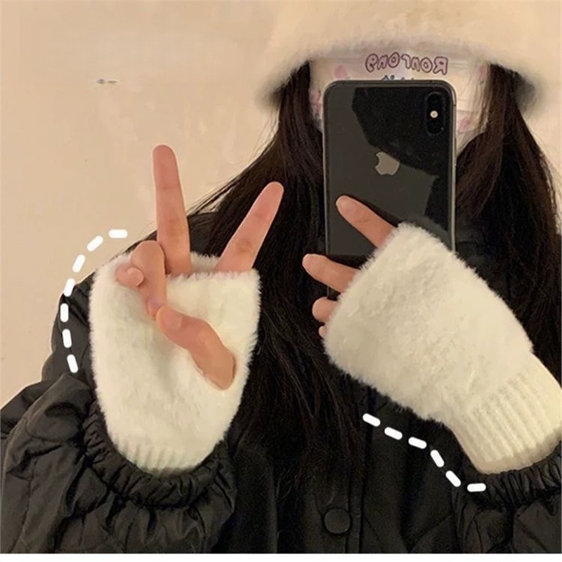 Новые мягкие зимние полупальце – обзор и цена Fingerless Glove Knit