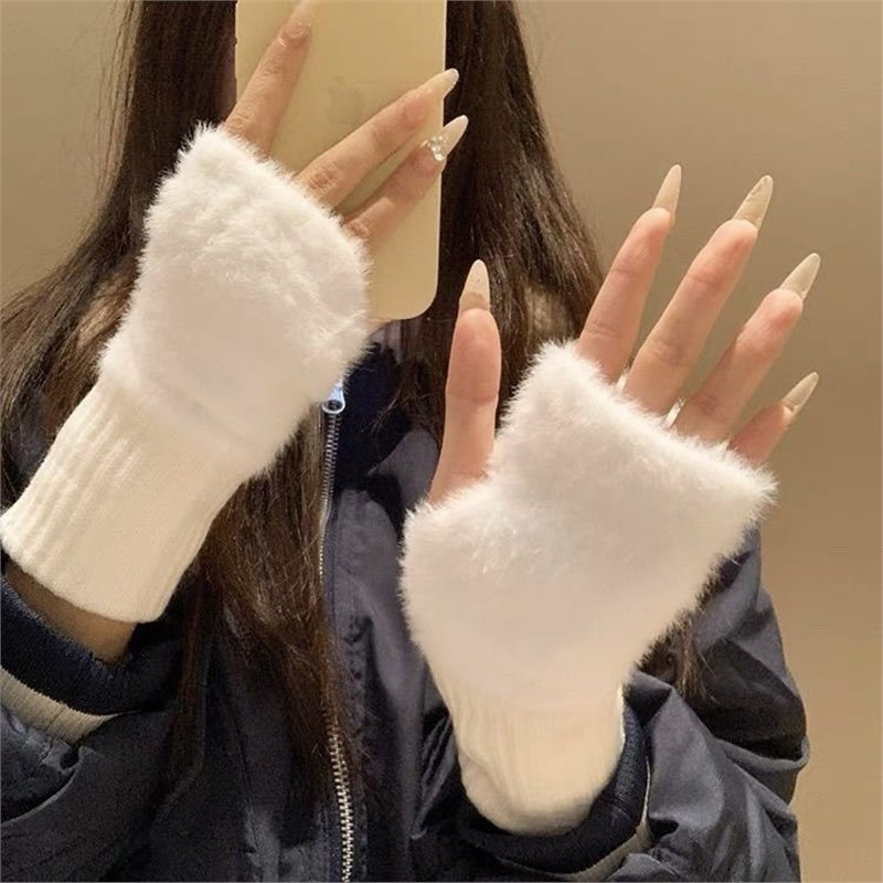 Новые мягкие зимние полупальце – обзор и цена Fingerless Glove Knit