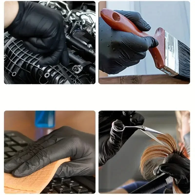 1/100 шт. Одноразовые черные п – обзор и цена Latex Disposable Glove