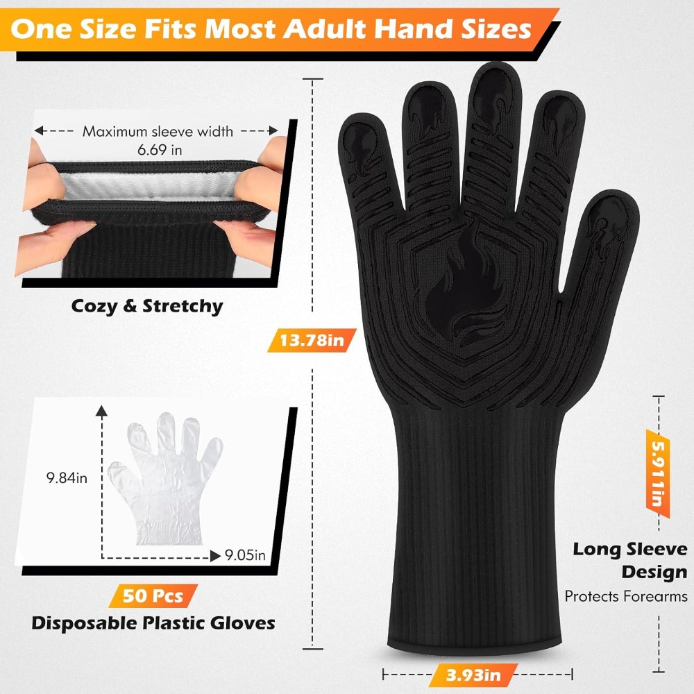 Перчатки для барбекю, 1472 ° Т – обзор и цена Heat Resistant Glove